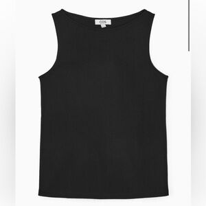COS Black Boat Neck Tank Top